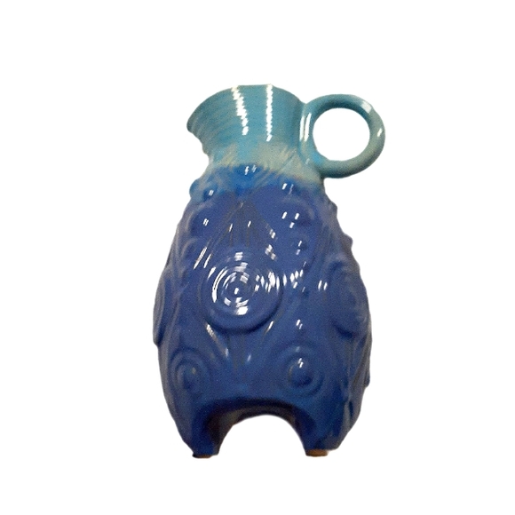 Anthropologie Glazed Texured Ombre Ceramic Vase / Pitcher / Jug - Picture 4 of 6